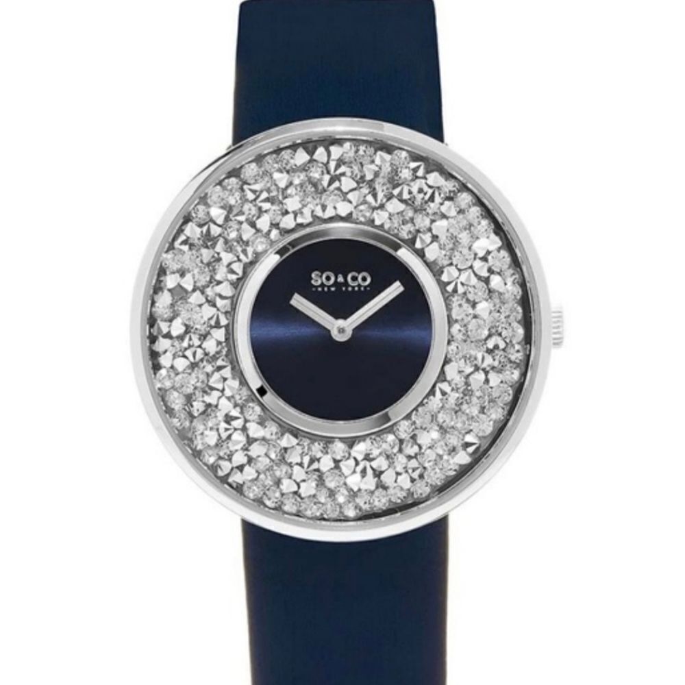 So & Co Crystal Studded Filled Quartz Watch